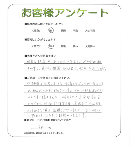 工事の感想を聞かせてください。